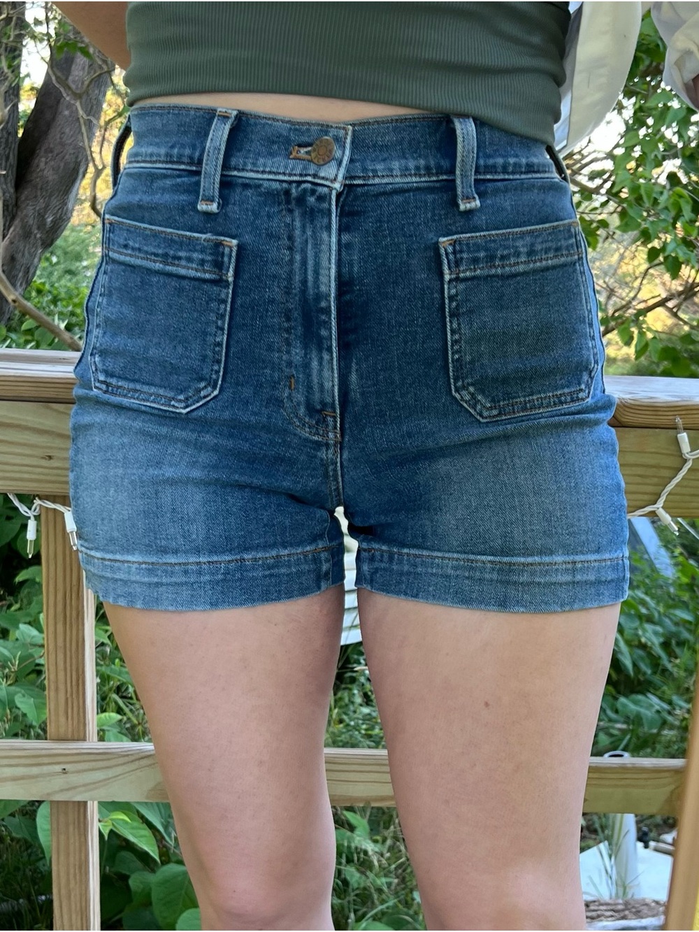 J. Crew Dark Wash High-Rise Jean Shorts